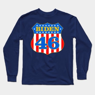 Biden 46 Patriotic Shield Long Sleeve T-Shirt